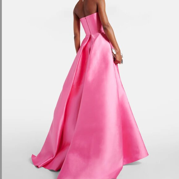 Solace London Size US 6/ UK 10 (Tiffany Maxi Strapless Satin Twill Gown: Pink) - Picture 2 of 7